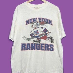 90s NHL New York Rangers Bugs Bunny Looney Tunes Hockey Shirt